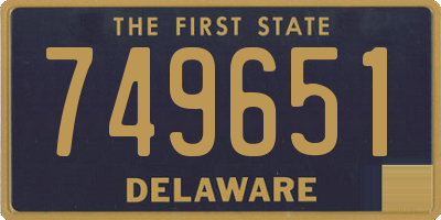 DE license plate 749651