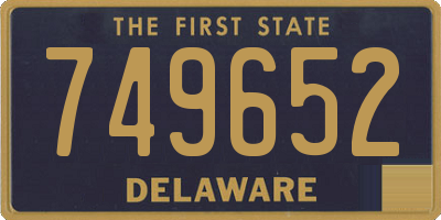 DE license plate 749652