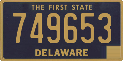 DE license plate 749653