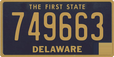 DE license plate 749663