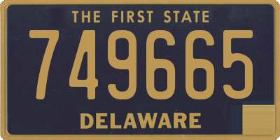 DE license plate 749665