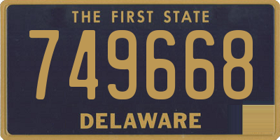 DE license plate 749668