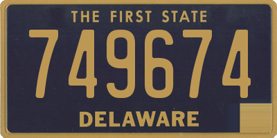 DE license plate 749674