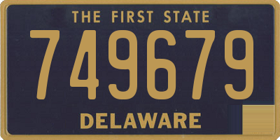 DE license plate 749679