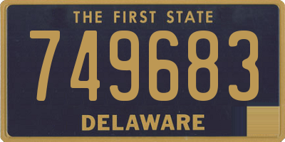 DE license plate 749683