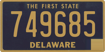 DE license plate 749685