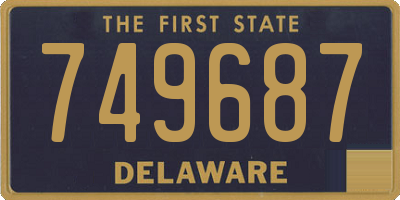 DE license plate 749687