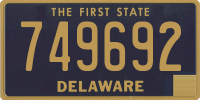DE license plate 749692