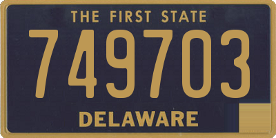 DE license plate 749703