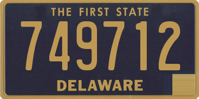 DE license plate 749712