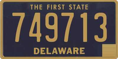 DE license plate 749713