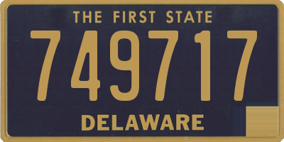 DE license plate 749717