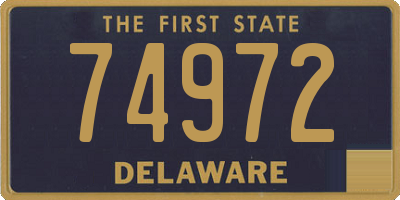 DE license plate 74972