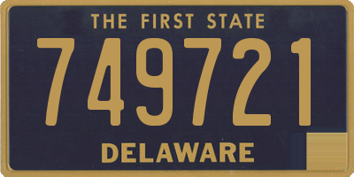 DE license plate 749721