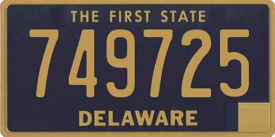DE license plate 749725