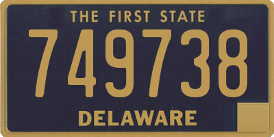 DE license plate 749738