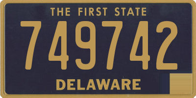 DE license plate 749742