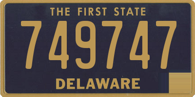DE license plate 749747
