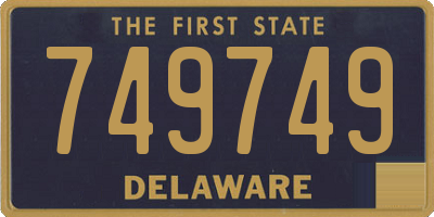 DE license plate 749749