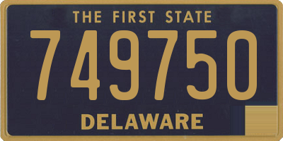 DE license plate 749750