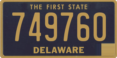 DE license plate 749760