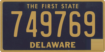 DE license plate 749769