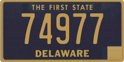 DE license plate 74977