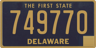 DE license plate 749770