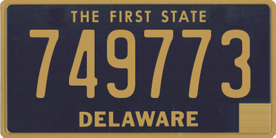 DE license plate 749773