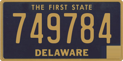 DE license plate 749784