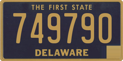 DE license plate 749790