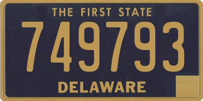 DE license plate 749793