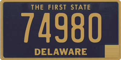DE license plate 74980