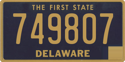 DE license plate 749807