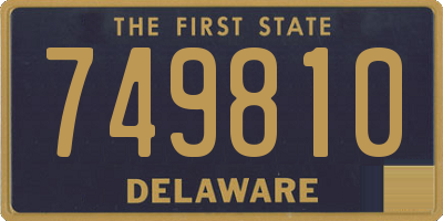 DE license plate 749810