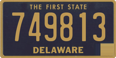 DE license plate 749813