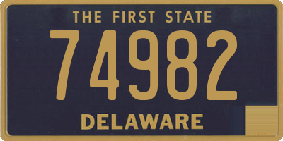 DE license plate 74982