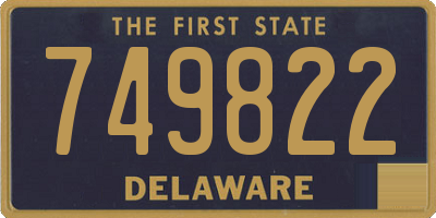 DE license plate 749822
