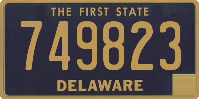DE license plate 749823