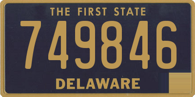 DE license plate 749846