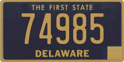 DE license plate 74985