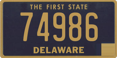 DE license plate 74986