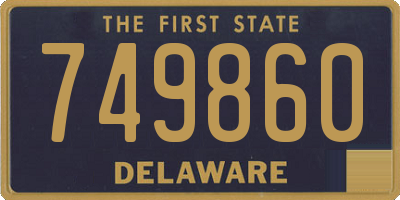 DE license plate 749860