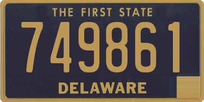 DE license plate 749861