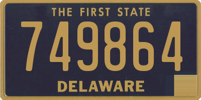 DE license plate 749864