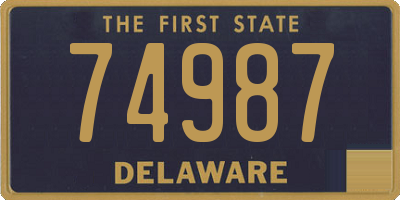DE license plate 74987