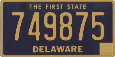 DE license plate 749875