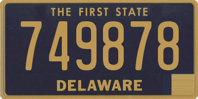 DE license plate 749878