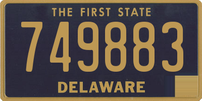 DE license plate 749883