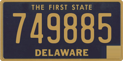 DE license plate 749885